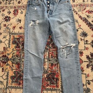 Levi's Light Blue Distressed Women's Jeans W24 L28